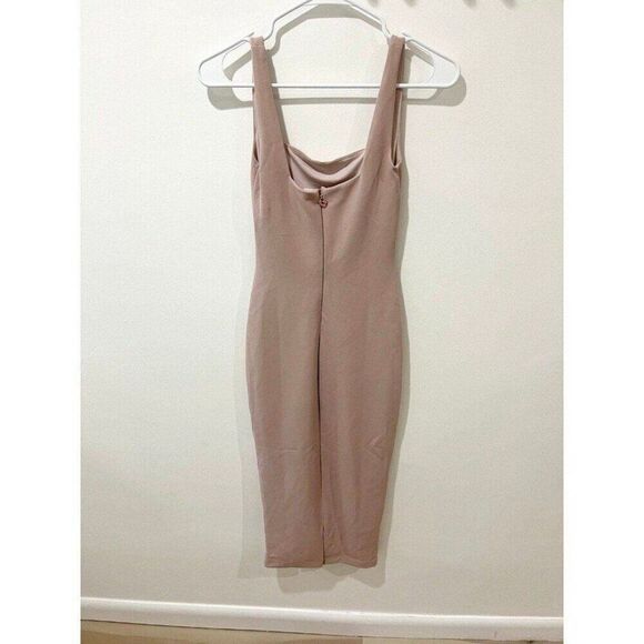 Nookie NWT Revolve Blush Pink Rendevous Square Neck Bodycon Midi Dress - Picture 7 of 12